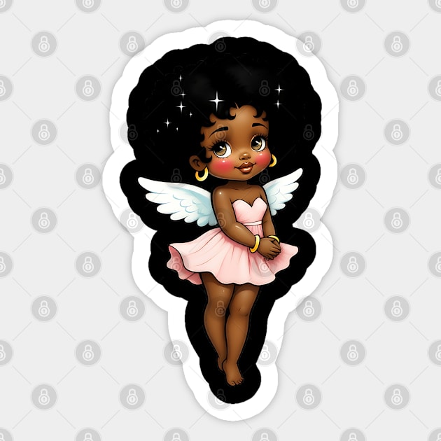 Black Girl Magic - Black Angel Sticker by UrbanLifeApparel
